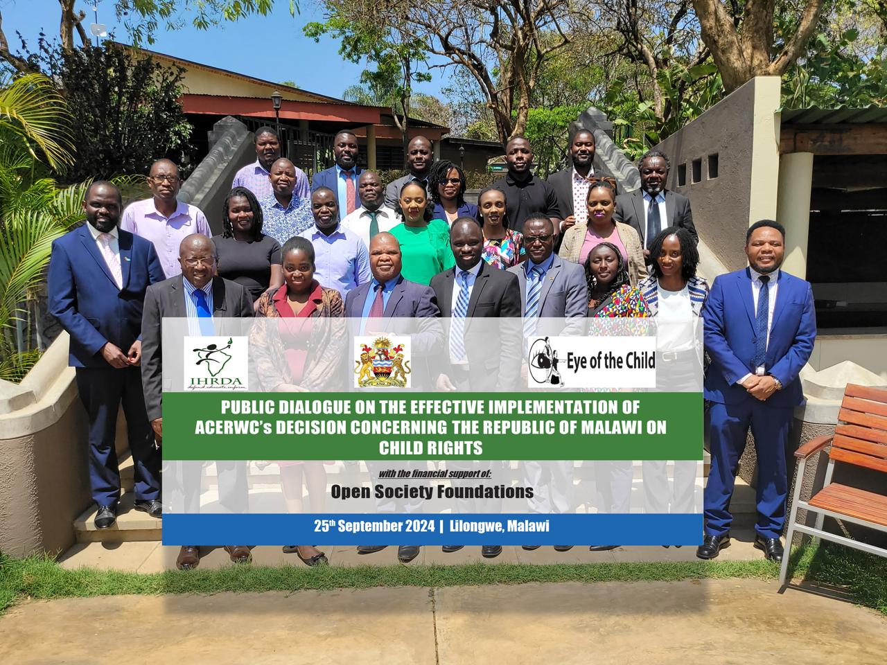 Stakeholders commit to strengthen measures for effective implementation of amicable settlement in Malawi Children’s case